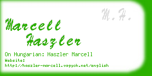 marcell haszler business card